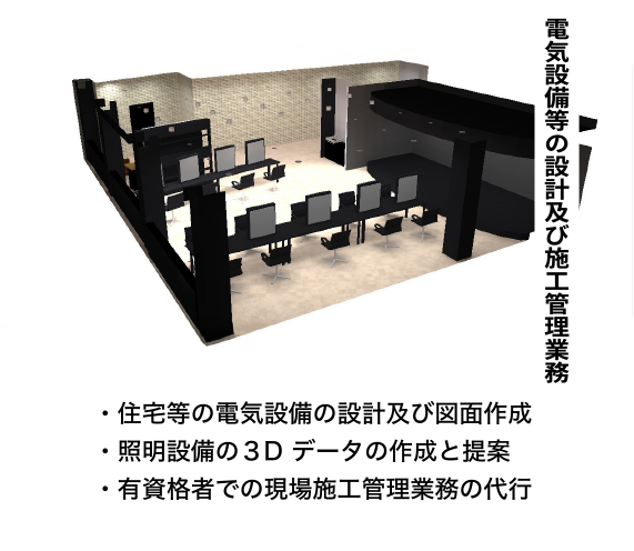 電気設備等の設計及び施工管理業務